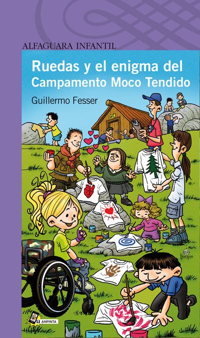 Portada de RUEDAS Y EL ENIGMA DEL CAMPAMENTO MOCO TENDIDO