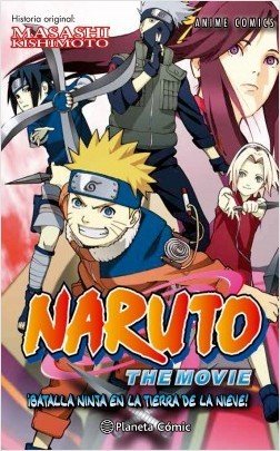 Portada de NARUTO ANIME COMICS Nº 2 ¡Batalla ninja en la tierra de la nieve!