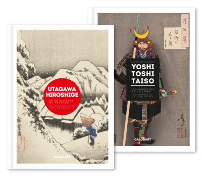 Portada de LAS 53 ESTACIONES DE TOKAIDO Y LOS 100 ASPECTOS DE LA LUNA