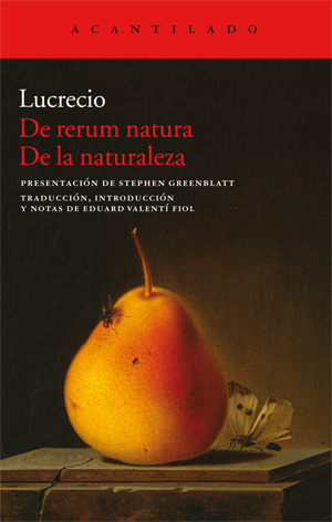 Portada de DE RERUM NATURA. DE LA NATURALEZA