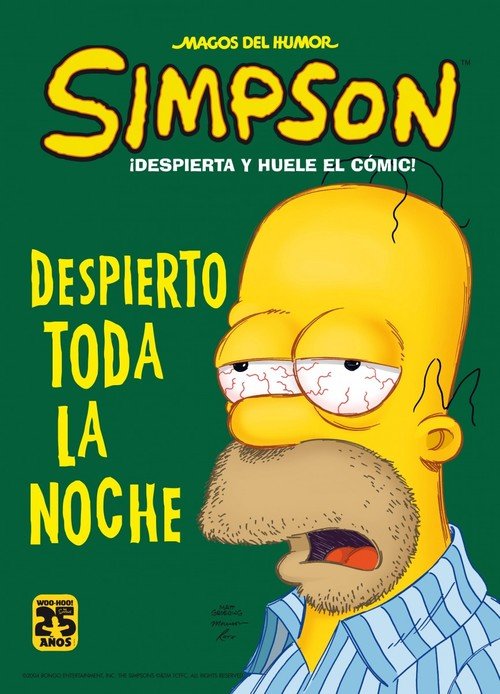 Portada de DESPIERTO TODA LA NOCHE. Magos del humor Simpson nº 42