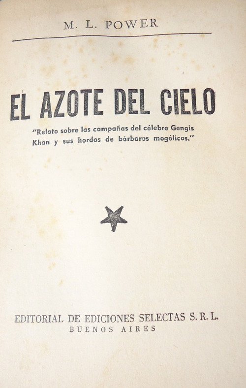 Portada de EL AZOTE DEL CIELO